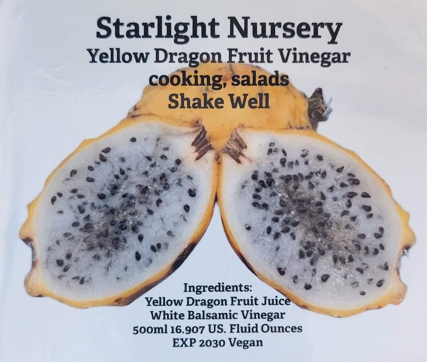 Yellow Dragon Fruit Vinegar Two Bottles Two Flavors - Starlight Nursery 